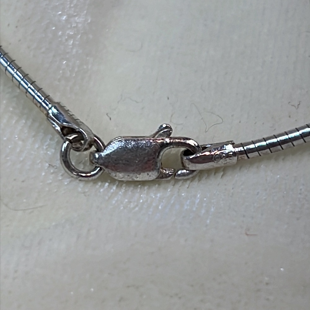 Omega silver round 18 inch signed .925. Vintage - Picture 5 of 6